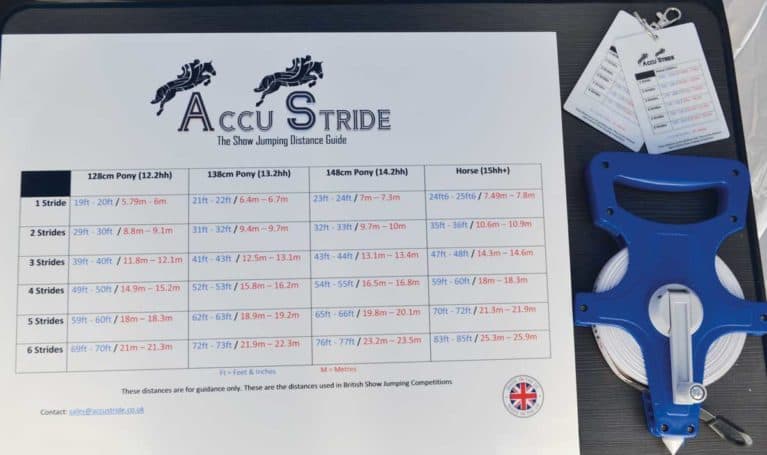 Accustride Showjumping Distance Guide